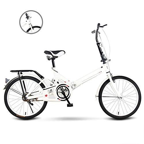 Folding Bike : Folding Bicycle, Fast Folding for Adults And Children, Exquisite Processing 68-Hole Hub, Smoother Rolling, Sturdy And Durable, 20-Inch Folding Bicycle, Convenient for Instant Speed, Free Travel