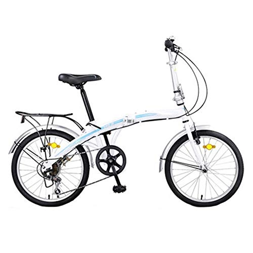 Folding Bike : Folding Bicycle, Featuring Front and Rear Fenders, Rear Carry Rack, and Kickstand with 7-Speed Drivetrain This Quality Folding Bike is an Ideal Companion for Your Life