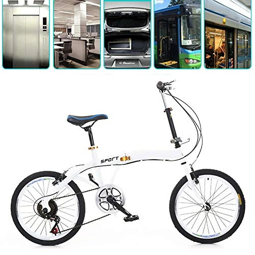 Folding Bike : Folding Bicycle Folding Bike 20 Inch 7-Speed Adult Bicycle Bike Compact Bicycle for Student Adult
