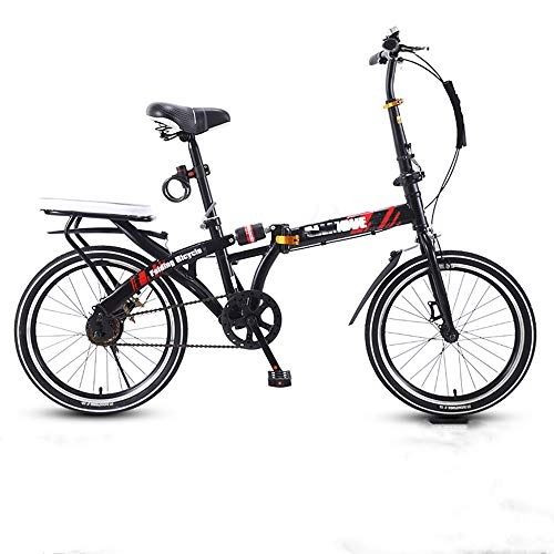 Folding Bike : Folding Bicycle for Ladies And Men 20" Lightweight Alloy Speed Adult Variable-Speed Folding Mountain Bike Bicycle, Ultra Light Speed Portable Bicycle To Work School Commute