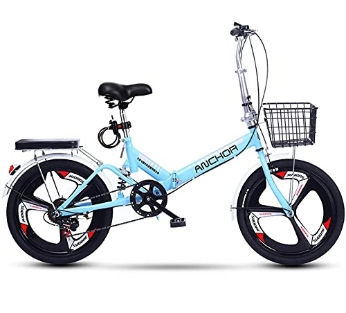Folding Bike : Folding Bicycle Shift ​Disc Brakes Small Bicycle Suitable for Mountain Roads and Rain and Snow Roads Aluminum Alloy Ultraligh Folding Bike 20 Inches A, 20 in