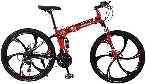 Folding Bike : Folding Bicycle, Variable Speed Adult Mountain Bike 26 Inches, Men and Women Variable Speed Road Bike -21 Speed