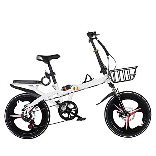 Folding Bike : Folding Bicycle, Women's Ultra Light Variable Speed, Portable and Lightweight Adult Male 16 20 Inch Small Adult Bicycle speed 16