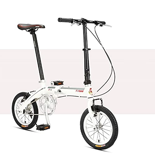 Folding Bike : Folding Bicycles 14 inch Foldable Bicycles Portable Lightweight City Travel Exercise for Adults Men Women Kids Children Single-Speed / B