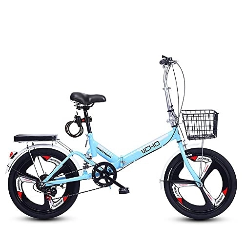 Folding Bike : Folding Bicycles 20 inch, Foldable Bicycles Lightweight City Travel Exercise for Adults, Carbon Steel Frame Double Disc Brake Mountain Bike, Adult City Compact Commuter Bicycle
