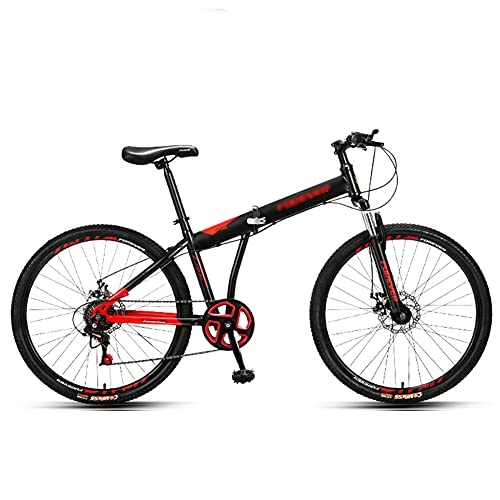 Folding Bike : Folding Bicycles, 24-Inch Mountain Bike High Carbon Steel Aluminium Alloy Outdoor Bicycle for Daily Use Trip Long Journey / C24inch