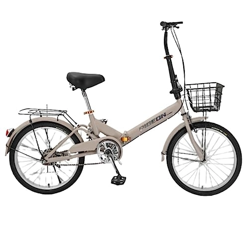 Folding Bike : Folding Bike Foldable Bicycle Carbon Steel Mountain Folding Bike Easy Folding City Bicycle for Adult Youth Teen with Fenders B, 20in