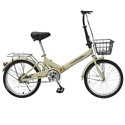 Folding Bike : Folding Bike Foldable Bicycle Carbon Steel Mountain Folding Bike Easy Folding City Bicycle for Adult Youth Teen with Fenders (C 20in)