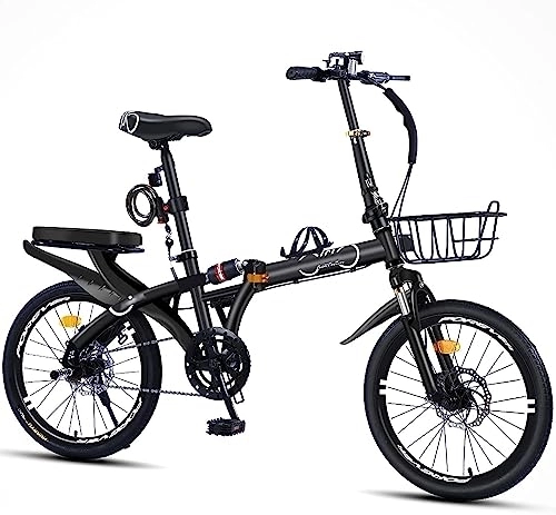 Folding Bike : Folding Bike for Adult, Bicycles Folding Bike, Light Weight Men Women Carbon Steel Height Adjustable Folding Bike C, 22in