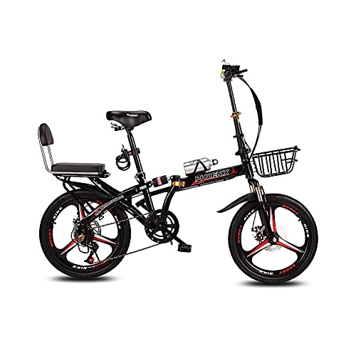 Folding Bike : Folding Bike for Adults, 20-Inch Mountain Bike High Carbon Steel Aluminium Alloy Outdoor Bicycle for Daily Use Trip Long Journey