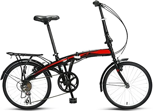 Folding Bike : Folding Bike for Adults, Adult Mountain Bike, High-Carbon Steel Frame Dual Full Suspension Dual Disc Brake, Outdoor Bicycle for Daily Use Trip Long Journey, a, 20Inch