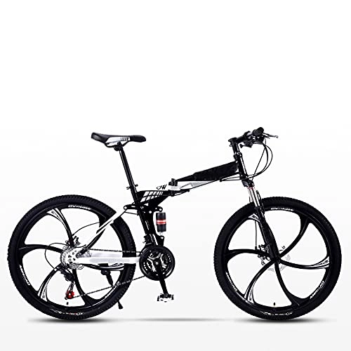 Folding Bike : Folding Bike for Adults, Mountain Bikes 24 26 Inches Three Knife Wheel Mountain Bicycle Dual Disc Brake Bicycle / B / 26inch