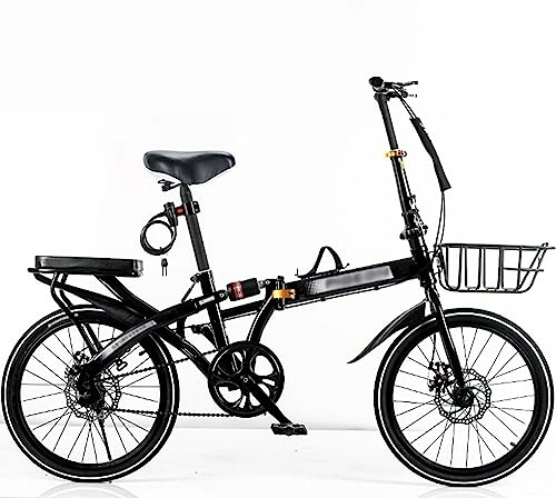 Folding Bike : Folding Bike, High Carbon Steel Mountain Bicycle Easy Folding City Bicycle with Disc Brake Front and Rear Fenders Mountain Folding Bicycles for Men W
