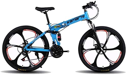 Folding Bike : Folding Bike, Mountain Bicycle, Hard Tail Bike, 24Inch 21 / 24 / 27 Speed Bicycle, Full Suspension MTB, Adult Student Variable Speed Bike 5-27, 24 Speed SHIYUE (Color : 24 Speed)