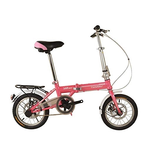 Folding Bike : Folding Bike Skid Folding Car Children's Bike 14inches Pink