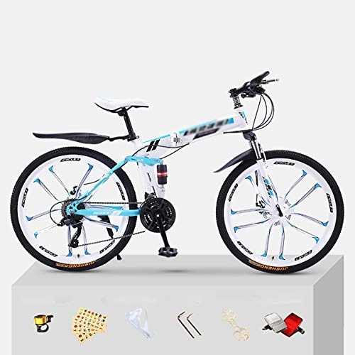 Folding Bike : Folding bike within 15 seconds, Adultmountain Bicycle, folding folding bike, 21 24 27 30 speed outdoor bike, for 20 24 26in men's ladies bike