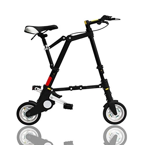 Folding Bike : Folding Bikes 18 Inch Bikes, High-carbon Steel Hardtail Bike, Bicycle With Front Suspension Adjustable Seat, red Shock Absorption Version Outdoor bike