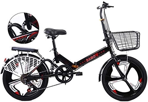 Folding Bike : Folding Bikes, 20 inch Variable Speed Bicycle Lightweight Suspension Anti-Slip for Men and Women, with Load-Bearing Rear Frame 6-27, D1 fengong (Color : B2)
