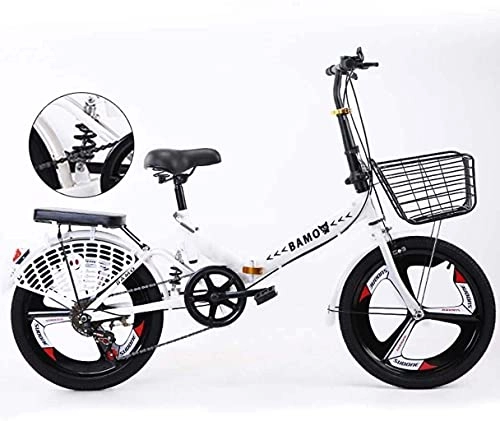 Folding Bike : Folding Bikes 20 inch Variable Speed Bicycle Lightweight Suspension Anti-Slip for Men and Women with Load-Bearing Rear Frame 6-27 D1 fengong Titaniu