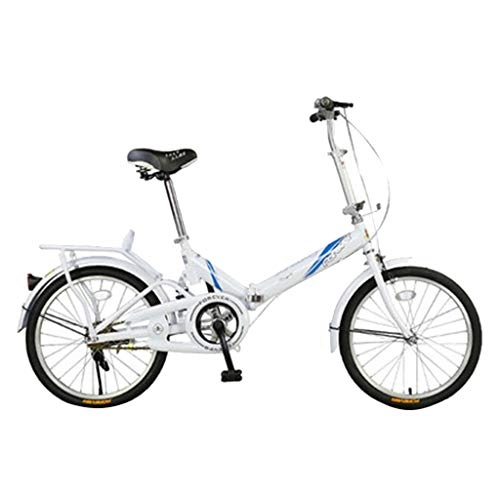 Folding Bike : Folding Bikes Bicycle Foldable Bicycle Adult Female Ultra Light Portable Bicycle 20" Mini Student Small Bicycle (Color : Blue, Size : 113 * 60 * 100cm)