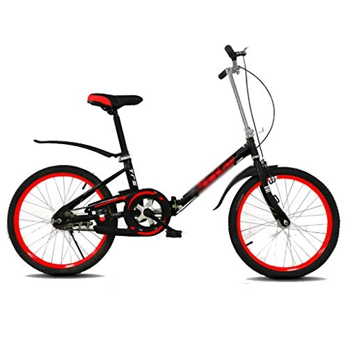 Folding Bike : Folding Bikes Bicycle folding bicycle portable shock absorption male and female students bicycle speed car 20 inches (Color : Black, Size : 150 * 60 * 95cm)