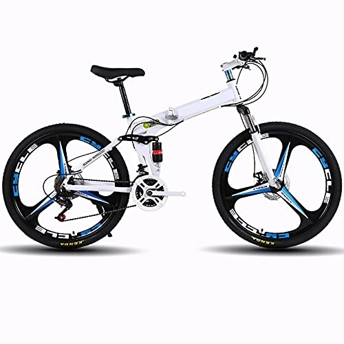 Folding Bike : Folding Bikes, Fold Up Bikesmen And Women Universal Folding Variable Speed Bicycle Shockabsorption Bicycle, A, 24 inches