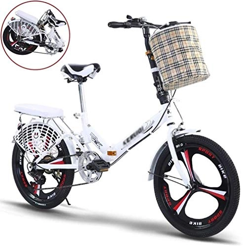Folding Bike : Folding Bikes Folding Bicycle 20 Inch Speed Student Travel Bicycle One Wheel Ultra Light Portable Bicycle Adult Shock Absorber Mountain Bike