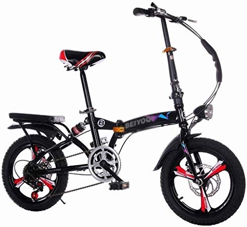 Folding Bike : Folding Bikes Folding Bicycle Ultra Light Portable Folding Bicycle 20 Inch Shock Absorption Shift Student Car Adult Small Bicycle High Carbon Steel Bicycle