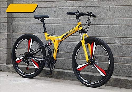 Folding Bike : Folding Bikes for Adults Foldable Bicycle Exercise Mountain Kids' Bmx Cycling 24 / 26 Inches Suitable for Student Adult 165-195CM Height (24 inch*21 speed, F)