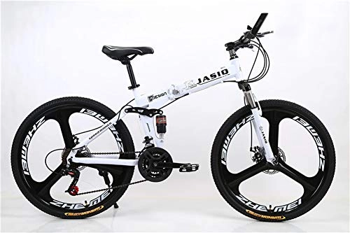 Folding Bike : Folding Bikes for Adults Foldable Bicycle Exercise Mountain Kids' Bmx Cycling-equipment Adult Student, 24 / 26 Inches, 21 / 24 / 27 Speed (24 inches * 21 speed, K)