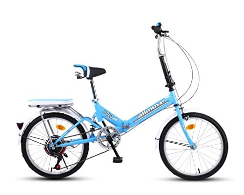 Folding Bike : Folding Bikes for Adults Foldable Bicycle Exercise Mountain Kids' Bmx Cycling-equipment Ultralight Portable 16 / 20 Inch Adult Student Unisex (20inch, F3N)