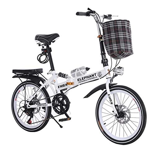Folding Bike : Folding Car Speed Change Car 20 Inch Folding Bicycle Disc Brake Bicycle Men And Women Ultra Light Portable Bicycle (Color : BLUE, Size : 150 * 35 * 100CM)
