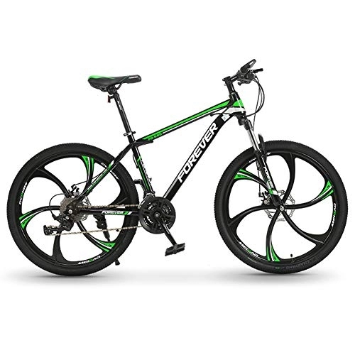 Folding Bike : Folding Mountain Bike, 26-inch 30-speed Dual Shock Absorption Off-road Variable Speed Bicycle Trek Portable Ultra Light Suitable for Young Adult Students, 2Green