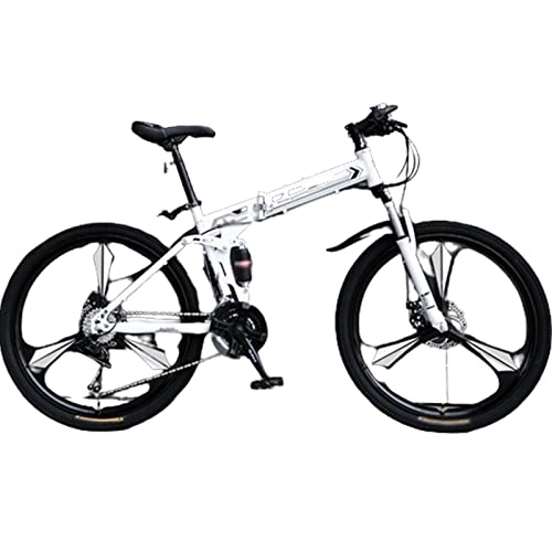 Folding Bike : Folding Mountain Bike - Men's Variable-Speed Bike for Teens, Girls, and Adults - 26" / 27.5" Wheels - 24 / 27 / 30 Speeds - Off-Road - Light and Foldable (gray 27.5inch)