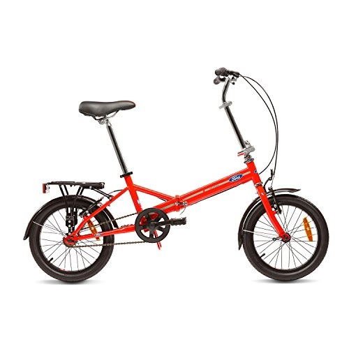 Folding Bike : Ford B-Max, Unisex Folding Bike, Single Speed, 16 Inch Wheel, Gloss Red