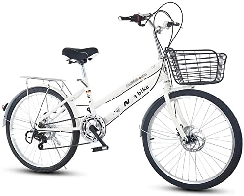 Folding Bike : GaoGaoBei Foldable Bicycle Lightweight Commuter City Bike 7 Speed Easy To Install For Adult Unisex, White 7 Speed, 24inch, Super