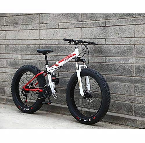 Folding Bike : GASLIKE Bike Folding Mountain Bike Bicycle, Aluminum Alloy Wheels, Full Suspension, Soft Tail High Carbon Steel Frame, Double Disc Brake, D, 26 inch 24 speed