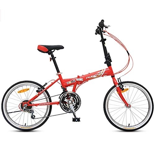 Folding Bike : GDZFY 20in Ultra Light Compact Folding Bicycle, 7 Speed Adjustable Handle Seat Height, Carbon Fiber Folding Bike For Urban Riding D 20in