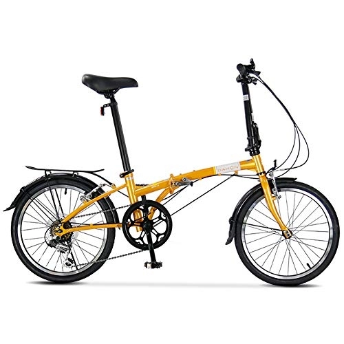 Folding Bike : GDZFY 7 Speed Foldable Bike Lightweight For Men Women, Compact Bicycle Urban Commuter, 20in Suspension Folding Bike C 20in