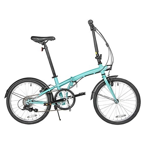 Folding Bike : GDZFY Compact Bicycle Urban Commuter 7 Speed, Loop Adult Student Folding Bike, Ultra Light Suspension Folding City Bicycle B 20in
