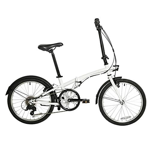 Folding Bike : GDZFY Compact Bicycle Urban Commuter 7 Speed, Loop Adult Student Folding Bike, Ultra Light Suspension Folding City Bicycle C 20in