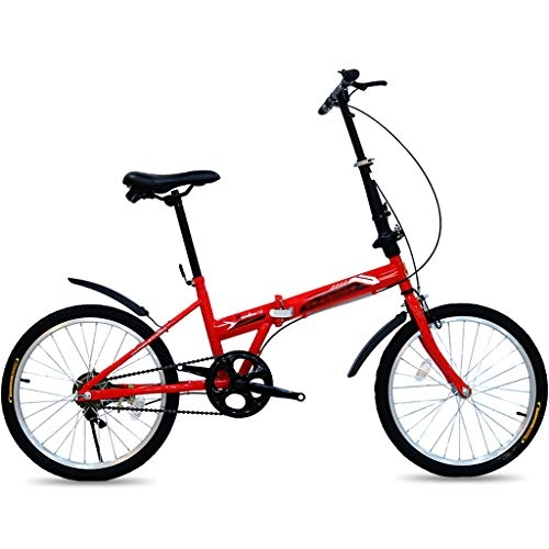 Folding Bike : GEXIN 20-inch Folding Bike, Cycling Commuter Foldable Bicycle for Adult Student, for Outdoor Sports, T-shaped Handlebar