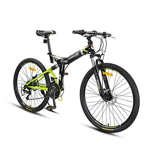 Folding Bike : GEXIN 26in Outroad Mountain Bike for Adults, 24 Speed Folding Bike, Disc Brake Bicycles, High Carbon Steel Frame