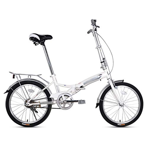 Folding Bike : GEXIN Portable Folding Bike, 20inch Bicycle Urban Commuters for Adult Teens, High Carbon Steel Frame, Rear Frame