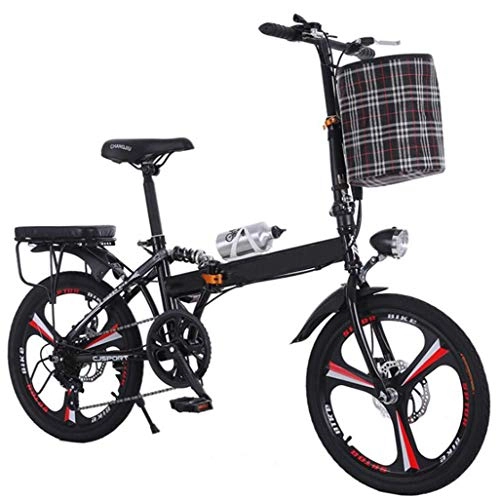Folding Bike : GHGJU Bicycle aluminum alloy ul tra light folding bicycle shifting disc brakes small bicycle suitable for mountain roads and rain and snow roads This bicycle is foldable 20 inches