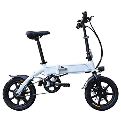 Folding Bike : GHGJU Bicycle electric bicycle folding adult bicycle portable 14 inch adult small moped Suitable for everyday sports and cycling