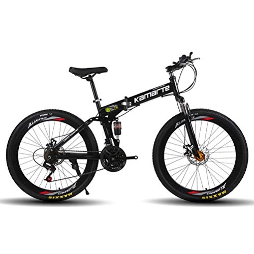 Folding Bike : GOLDGOD 26 Inch 21 Speed Mountain Bike, Folding Shockproof Mtb Bicycle with Double Disc Braker Stable And Safe Mountain Bicycle Anti-Skid Tires