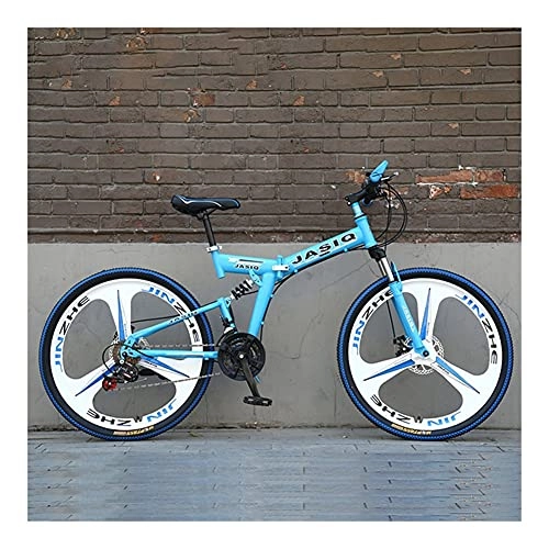 Folding Bike : GUHUIHE 26-inch Folding Bike, 21-Speed Cycling Commuter Foldable Bicycle for Adult Student, Lightweight Aluminum Frame Foldable Adult Bicycle for Outdoor Sports (Color : 24 Speed, Size : 26 Inch)