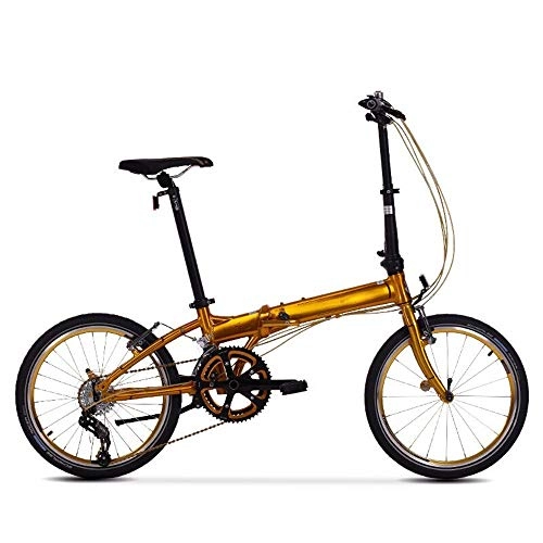 Folding Bike : GUI-Mask SDZXCFolding Bicycle Adult Aluminum Alloy Shift Male and Female Students Bicycle 20 Inch 20 Speed