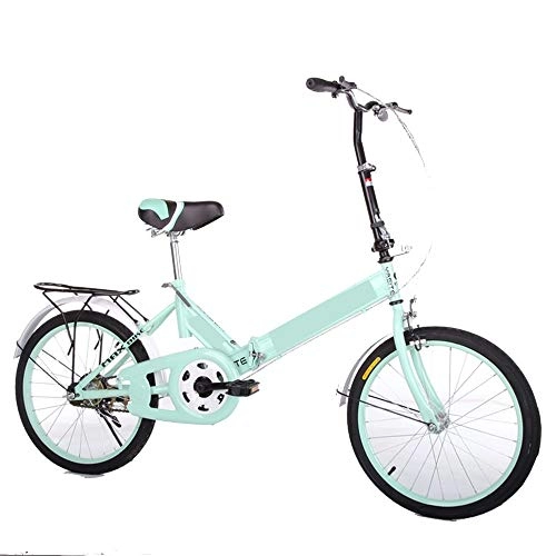 Folding Bike : GUI-Mask SDZXCFolding Bicycle for Men and Women Adult Students Ultra Light Portable Children Ladies Bicycle 20 Inch